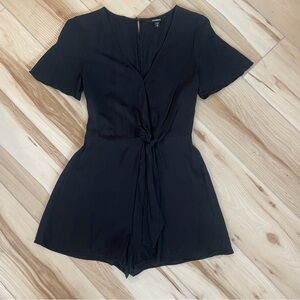 Express Black Romper Jumper With Side Tie And Button Back  Size Extra Small